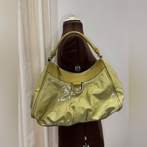Gucci Abbey D-Ring Patent Leather Hobo Bag